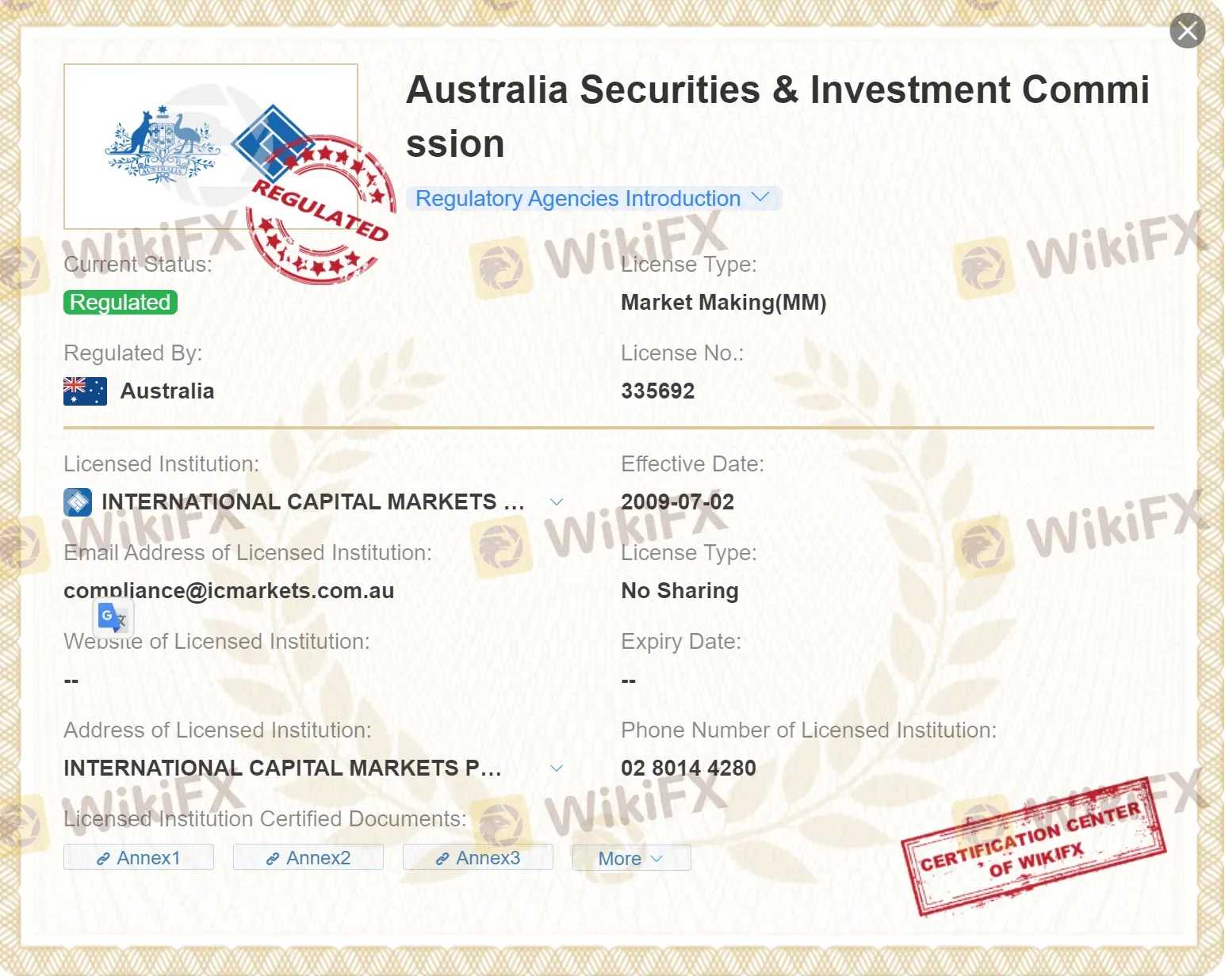 Regulated by ASIC